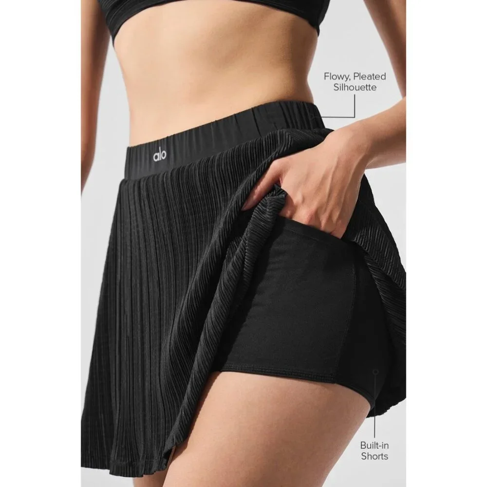 Alo Micro Plisse Tennis Skirt